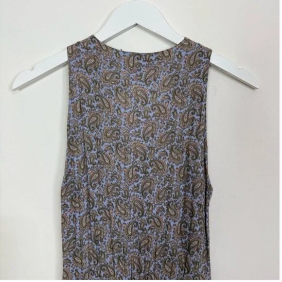 Ralph Lauren Vintage Paisley Maxi Dress Light Purple & Brown - Picture 3 of 5